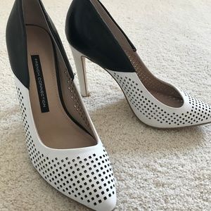 French Connection weave mesh modern Pumps art deco 80s style like brand  new